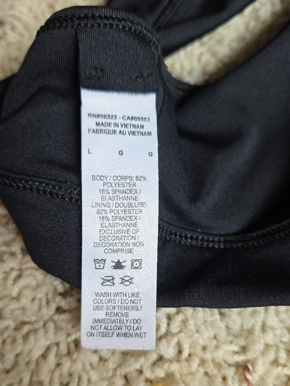 Nike Black Racerback Sports Bra with White Swoosh